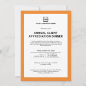 カスタム会社ビジネス企業のパーティー 招待状 (正面)