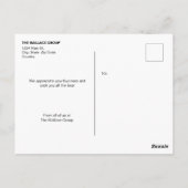 カスタム会社フォトコラージュ感謝していユー ポストカード (裏面)