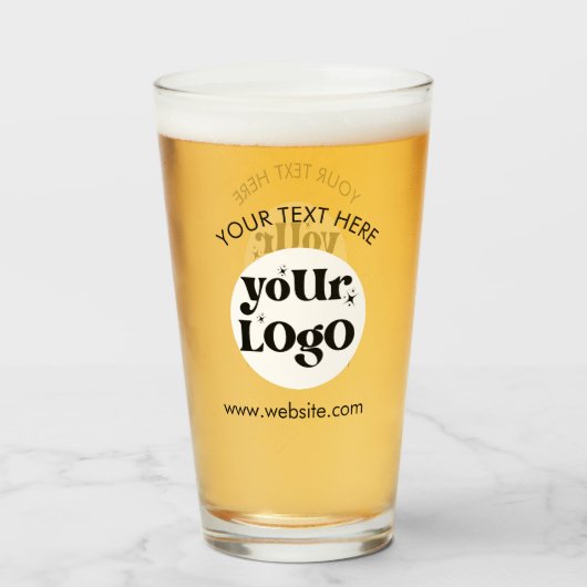 カスタム会社ブランドのビジネスロゴ タンブラーグラス (ドリンク裏面)