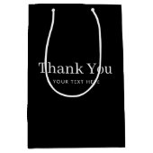 カスタム会社プロモ感謝していロック ミディアムペーパーバッグ (正面)