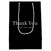 カスタム会社プロモ感謝していロック ミディアムペーパーバッグ (裏面)
