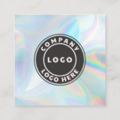 カスタム会社ロゴおよびQRコードホログラフィック スクエア名刺 (裏面)