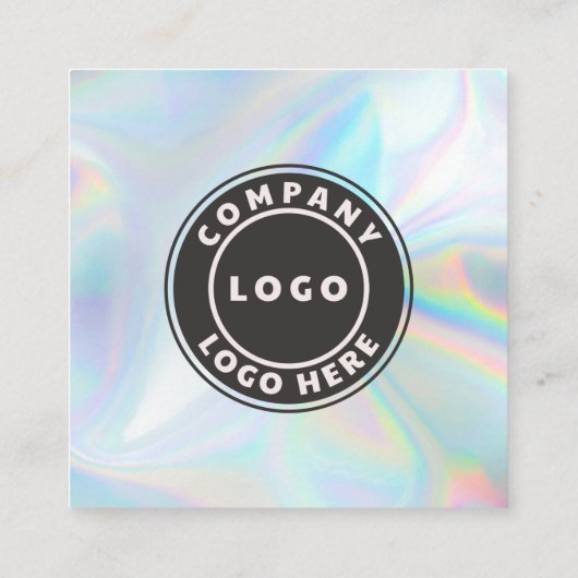 カスタム会社ロゴおよびQRコードホログラフィック スクエア名刺 (裏面)