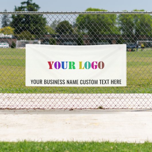 カスタム会社ロゴと文字のプロモーション用バナー 横断幕 (インサイチュ)