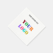 カスタム会社ロゴと文字ビジネスナプキンス スタンダードカクテルナプキン (角)