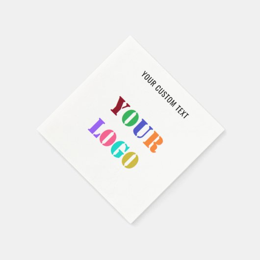カスタム会社ロゴと文字ビジネスナプキンス スタンダードカクテルナプキン (角)