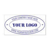 カスタム会社ロゴと文字ビジネス楕円スタンプ セルフインキングスタンプ (デザイン)