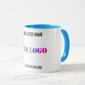 カスタム会社ロゴと文字ビジネスMugテンプレート マグカップ (正面右)