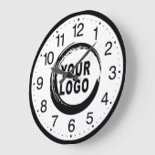 カスタム会社ロゴのプロモーション ラージ壁時計 (傾斜)