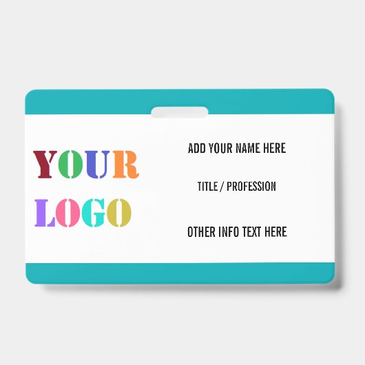 カスタム会社ロゴまたは写真名ビジネスバッジ バッジ (正面)