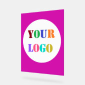 カスタム会社ロゴアクリルサインあなたの色 アクリルサイン (傾斜)