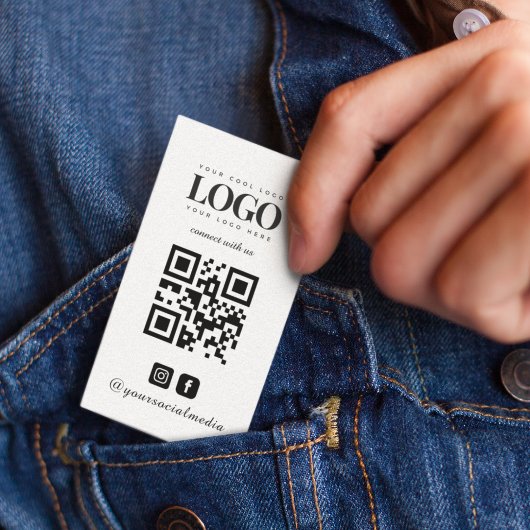 カスタム会社ロゴインスタグラムFacebook QRコード 名刺