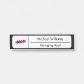 カスタム会社ロゴオフィスのドアのタイトル名 サインプレート (正面)