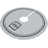 カスタム会社ロゴクリスマスエレガントパーティー灰色 ブラッシュドポリエステルツリースカート (アングル)