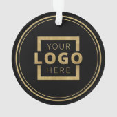 カスタム会社ロゴクリスマスエレガントパーティー オーナメント (裏面)