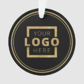 カスタム会社ロゴクリスマスエレガントパーティー オーナメント (正面)