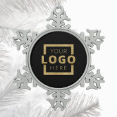 カスタム会社ロゴクリスマスエレガントパーティー スノーフレークピューターオーナメント