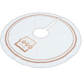 カスタム会社ロゴクリスマスエレガントパーティー ブラッシュドポリエステルツリースカート (アングル)