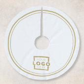 カスタム会社ロゴクリスマスエレガントパーティー ブラッシュドポリエステルツリースカート