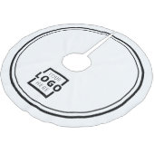 カスタム会社ロゴクリスマスエレガントパーティー ブラッシュドポリエステルツリースカート (アングル)