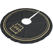 カスタム会社ロゴクリスマスエレガントパーティー ブラッシュドポリエステルツリースカート (アングル)