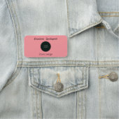 カスタム会社ロゴシックなピンク磁気 名札 (インサイチュ)