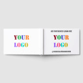 カスタム会社ロゴソーシャルメディア文字ゲストブック ゲストブック (全面)