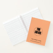 カスタム会社ロゴパステルオレンジ |カスタマイズ ノートブック (内部)