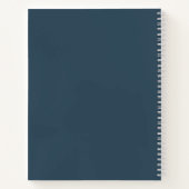 カスタム会社ロゴパステルブルー |カスタマイズ ノートブック (裏面)