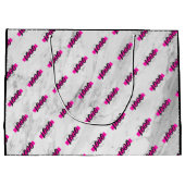 カスタム会社ロゴパターンのプロモーション大理石  ラージペーパーバッグ (裏面)