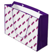 カスタム会社ロゴパターン文字プロモーションホワイト ラージペーパーバッグ (裏面アングル)