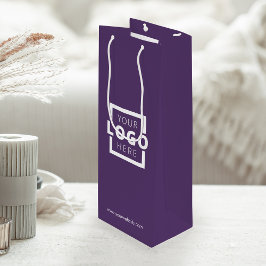 カスタム会社ロゴビジネスのプロモーション紫 ワインギフトバッグ