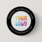 カスタム会社ロゴビジネス企業のブランド 缶バッジ (正面)