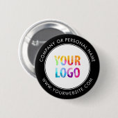 カスタム会社ロゴビジネス企業のブランド 缶バッジ (正面&裏面)