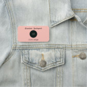 カスタム会社ロゴピンクローズ磁気 名札 (インサイチュ)