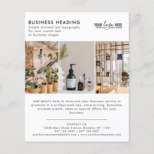 カスタム会社ロゴフォトビジネスマーケティングチラシ (正面)