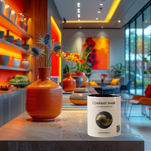 カスタム会社ロゴマパーソナライズされたグ – 企業の ツートーンマグカップ