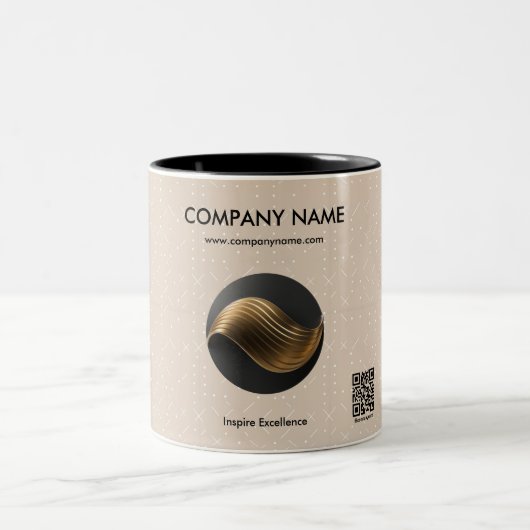 カスタム会社ロゴマパーソナライズされたグ – 企業の ツートーンマグカップ (中央)