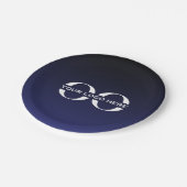 カスタム会社ロゴ事業イベントパーティープレート ペーパープレート (アングル)