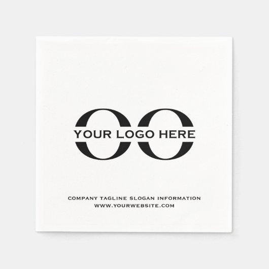 カスタム会社ロゴ事業イベントパーティー用品 スタンダードカクテルナプキン (正面)