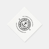 カスタム会社ロゴ事業イベントパーティー用品 スタンダードカクテルナプキン (角)