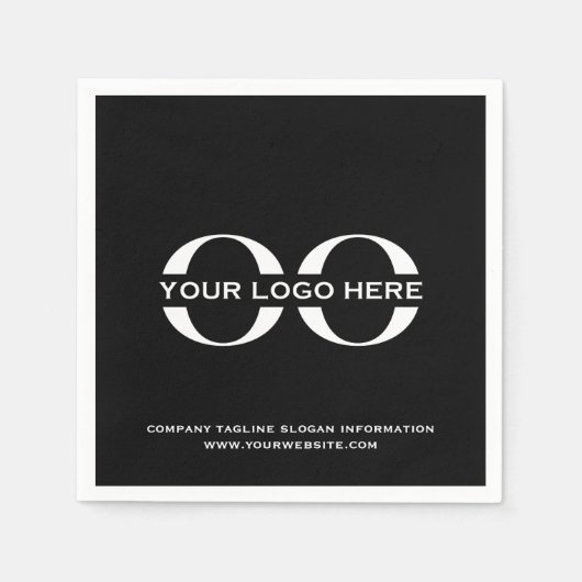 カスタム会社ロゴ事業イベントパーティー用品 スタンダードカクテルナプキン (正面)