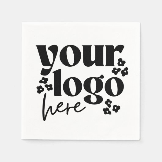 カスタム会社ロゴ事業イベントパーティー紙 スタンダードカクテルナプキン (正面)