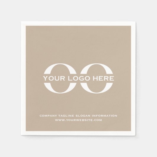 カスタム会社ロゴ事業イベントパーティー スタンダードカクテルナプキン (正面)