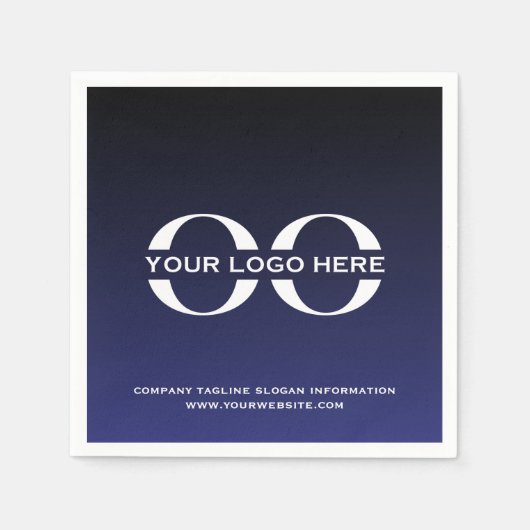 カスタム会社ロゴ事業イベントパーティー スタンダードカクテルナプキン (正面)