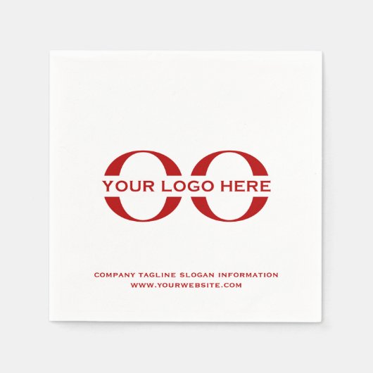 カスタム会社ロゴ事業イベントパーティー スタンダードカクテルナプキン (正面)