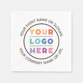 カスタム会社ロゴ事業イベント紙 スタンダードカクテルナプキン (正面)