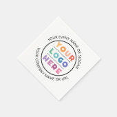 カスタム会社ロゴ事業イベント紙 スタンダードカクテルナプキン (角)