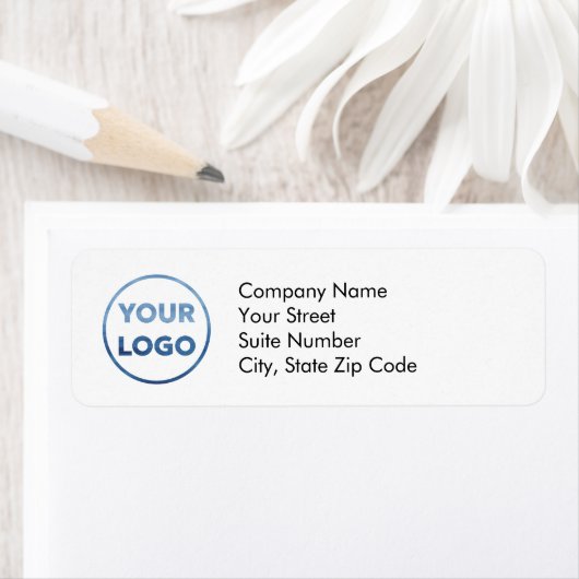カスタム会社ロゴ事業差出人住所ラベル ラベル (インサイチュ)