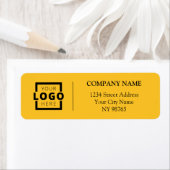 カスタム会社ロゴ事業差出人住所ラベル ラベル (インサイチュ)